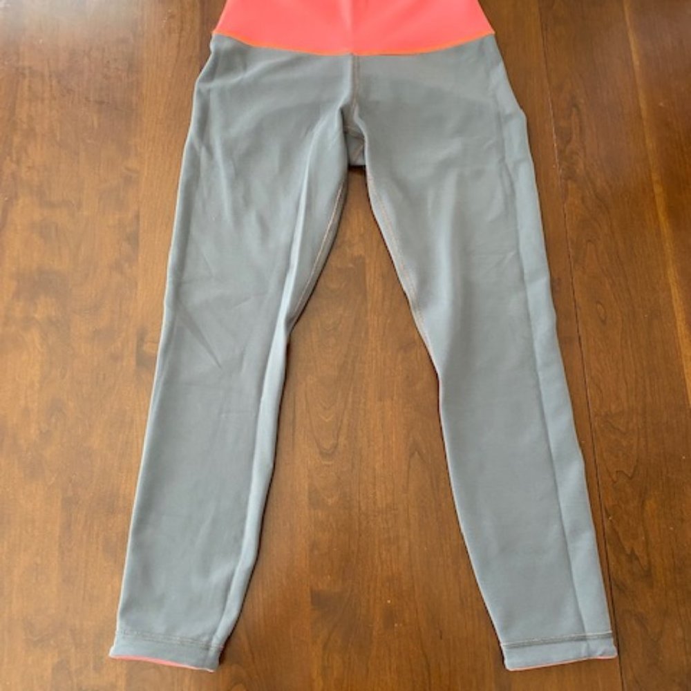 Orange Pink/Gray Lululemon Reversible Leggings - Picture 5 of 7